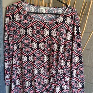Dana Buckman Blouse Shirt Top Womens Size XL